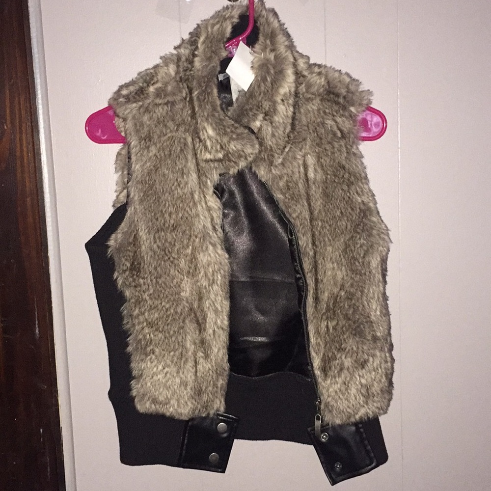 Faux fur vest